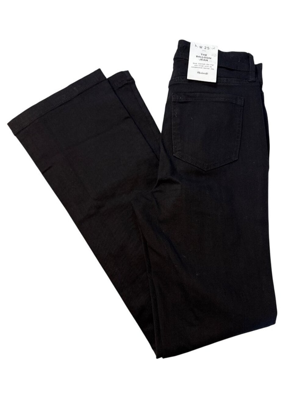 Madewell Womens The Balloon Jean~Size 25~Black Frost NEW w/DAMAGE L7 21 - Picture 5 of 14